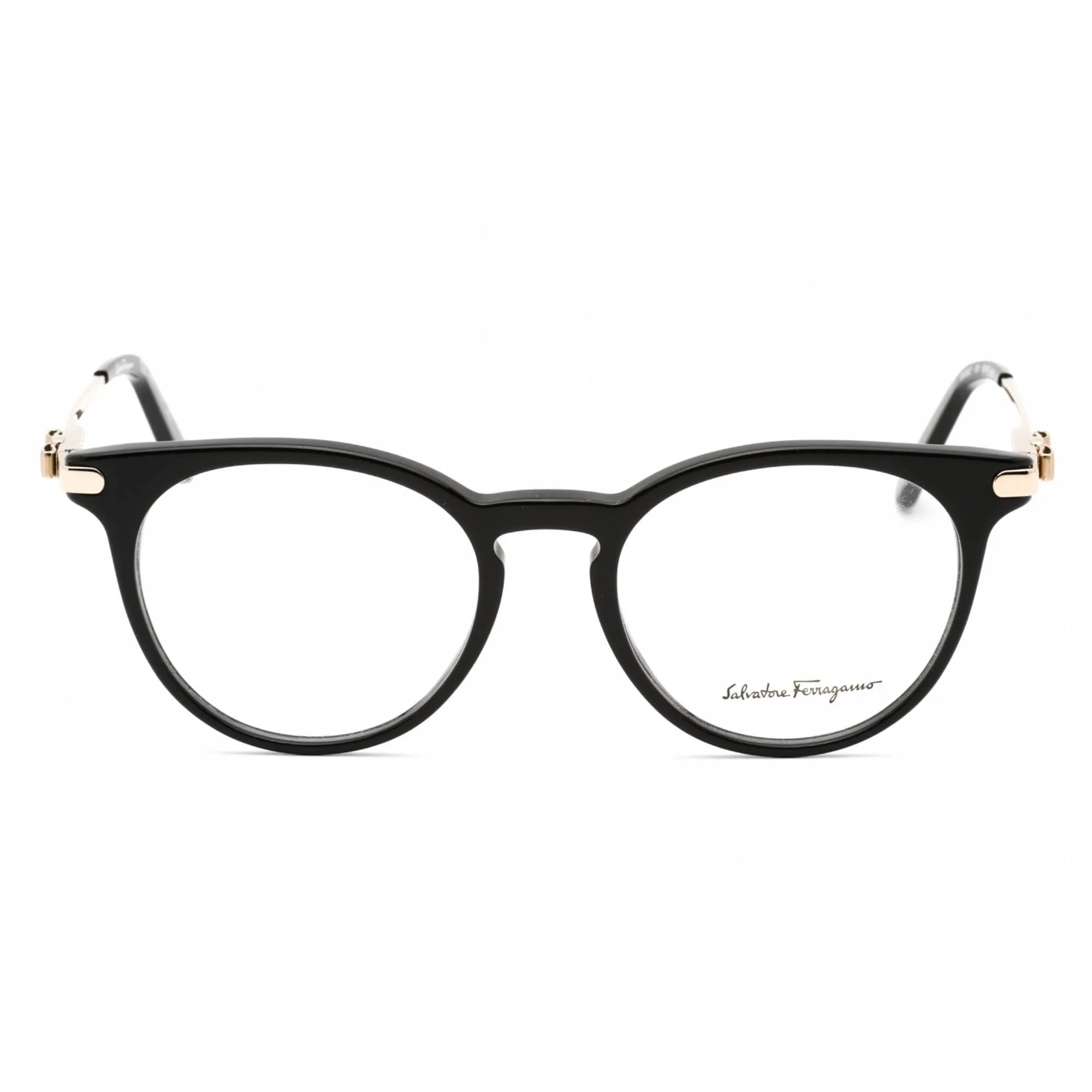 Salvatore Ferragamo Women's Eyeglasses - Full Rim Black Plastic Round | SF2927 001