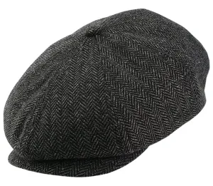 Stanton Tommy Flat Cap - Black