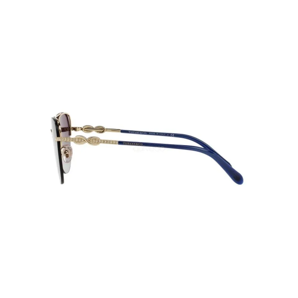 Tiffany TF3054B61023C Women Aviator Sunglasses, Grey Gradient (Gold/Opal Blue)