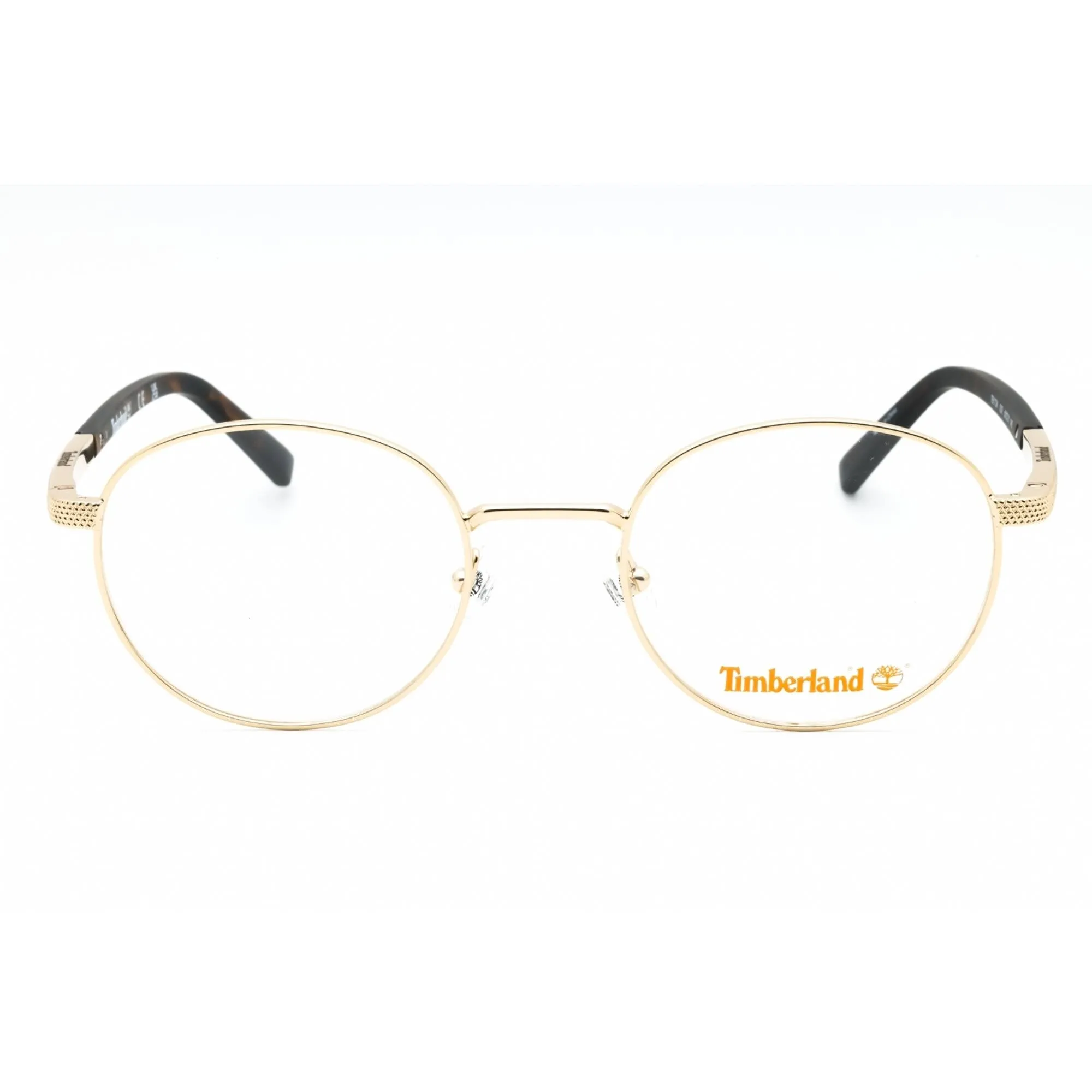 Timberland Men's Eyeglasses - Pale Gold Metal Full Rim Round Shape Frame | TB1724 032