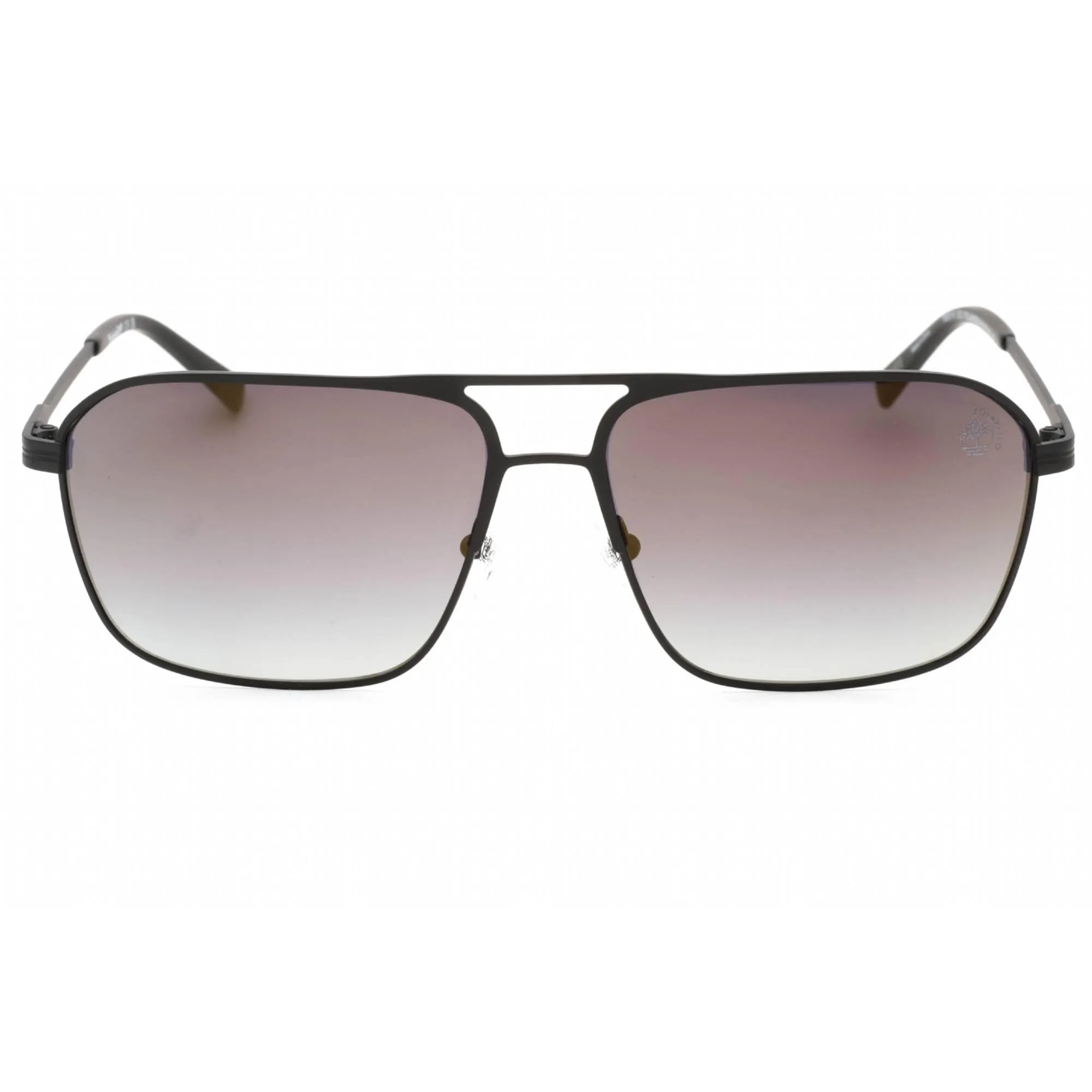 Timberland Men's Sunglasses - Matte Black Metal Full Rim Aviator Frame | TB9316 02D