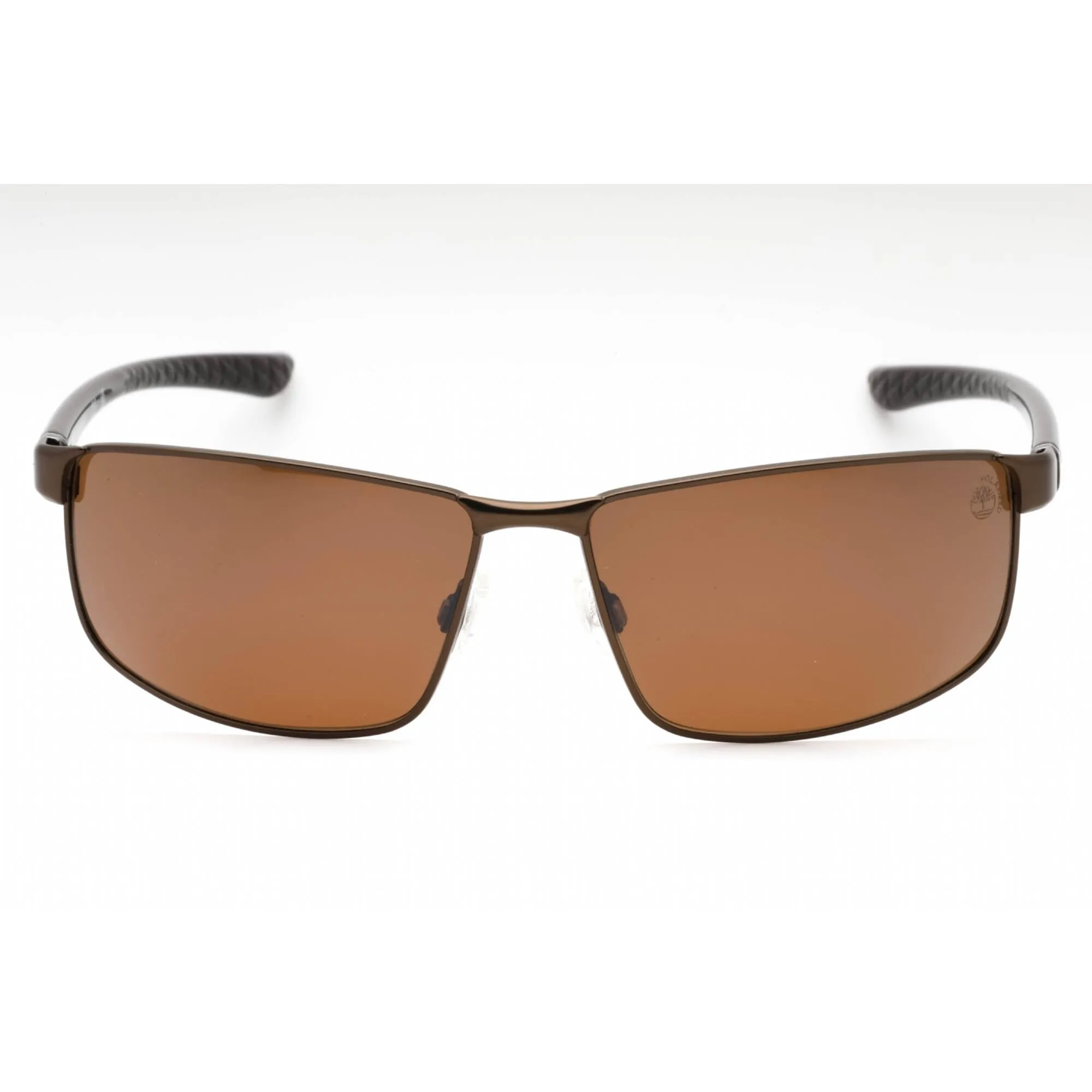 Timberland Men's Sunglasses - Matte Dark Brown Metal Rectangular Frame | TB9035 49H