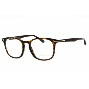 Tom Ford Men's Eyeglasses - Dark Havana Acetate Square Full Rim Frame | FT5505 52