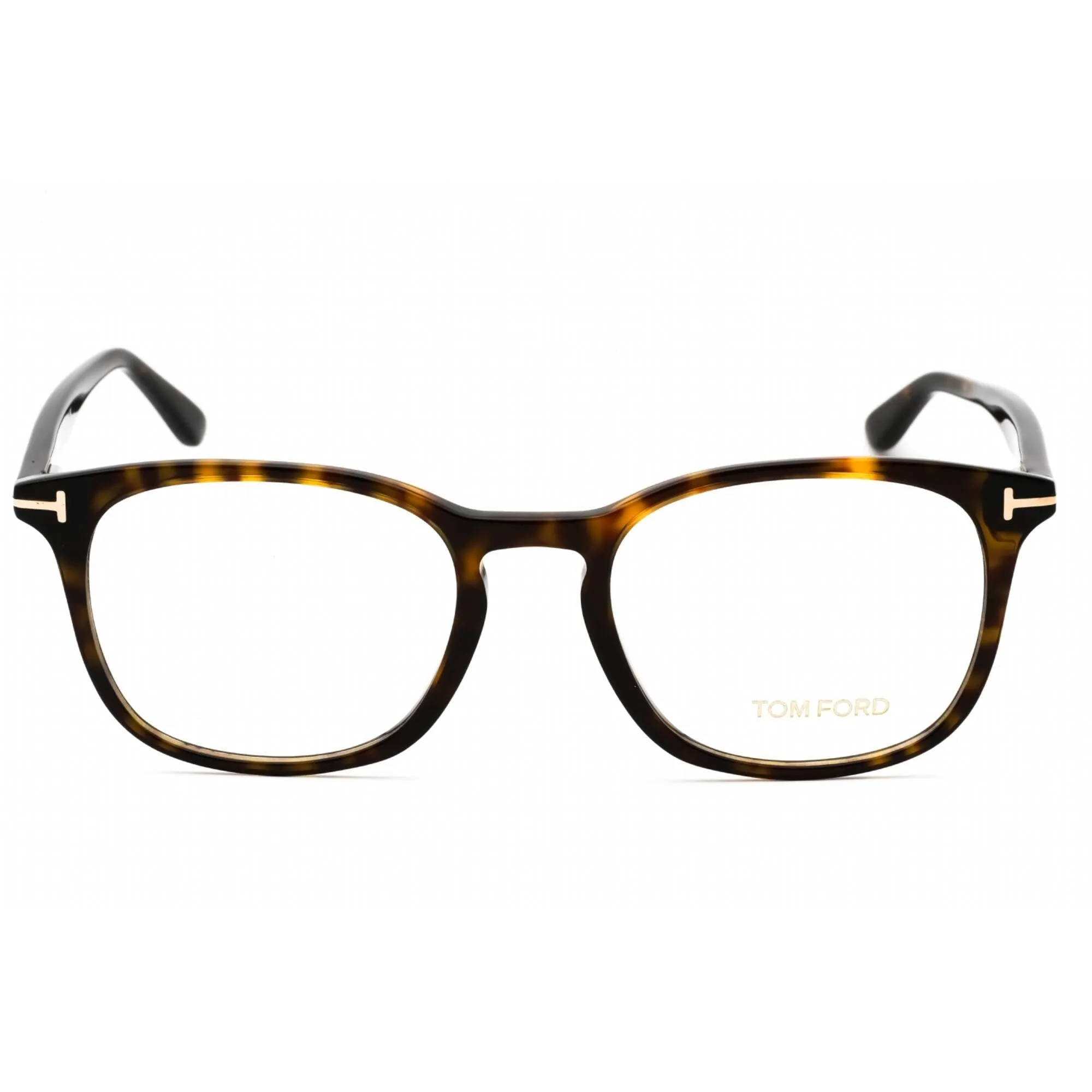 Tom Ford Men's Eyeglasses - Dark Havana Acetate Square Full Rim Frame | FT5505 52