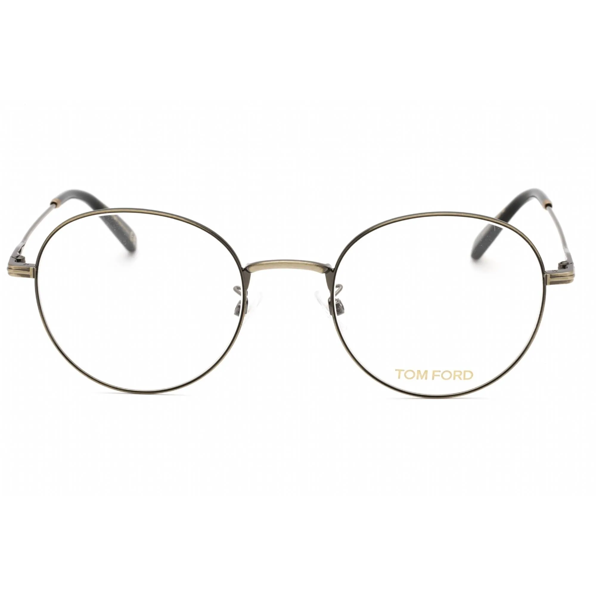 Tom Ford Men's Eyeglasses - Shiny Deep Gold Metal Round Full Rim Frame | FT5791-K 030