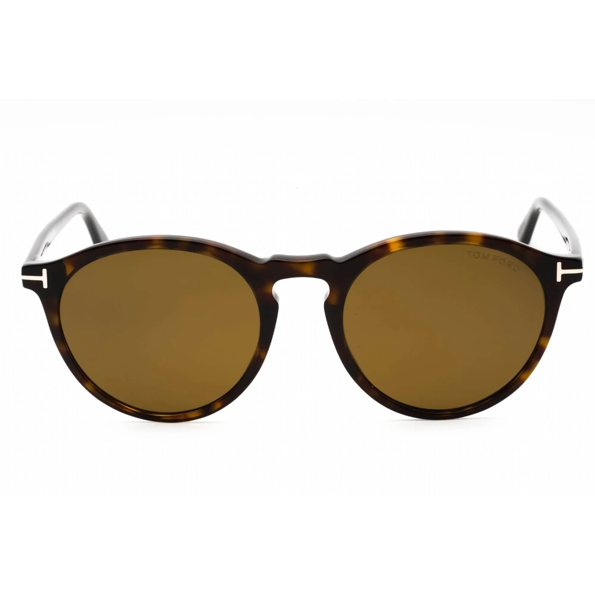 Tom Ford Men's Sunglasses - Dark Havana Round Full Rim Frame Roviex Lens | FT0904 52J