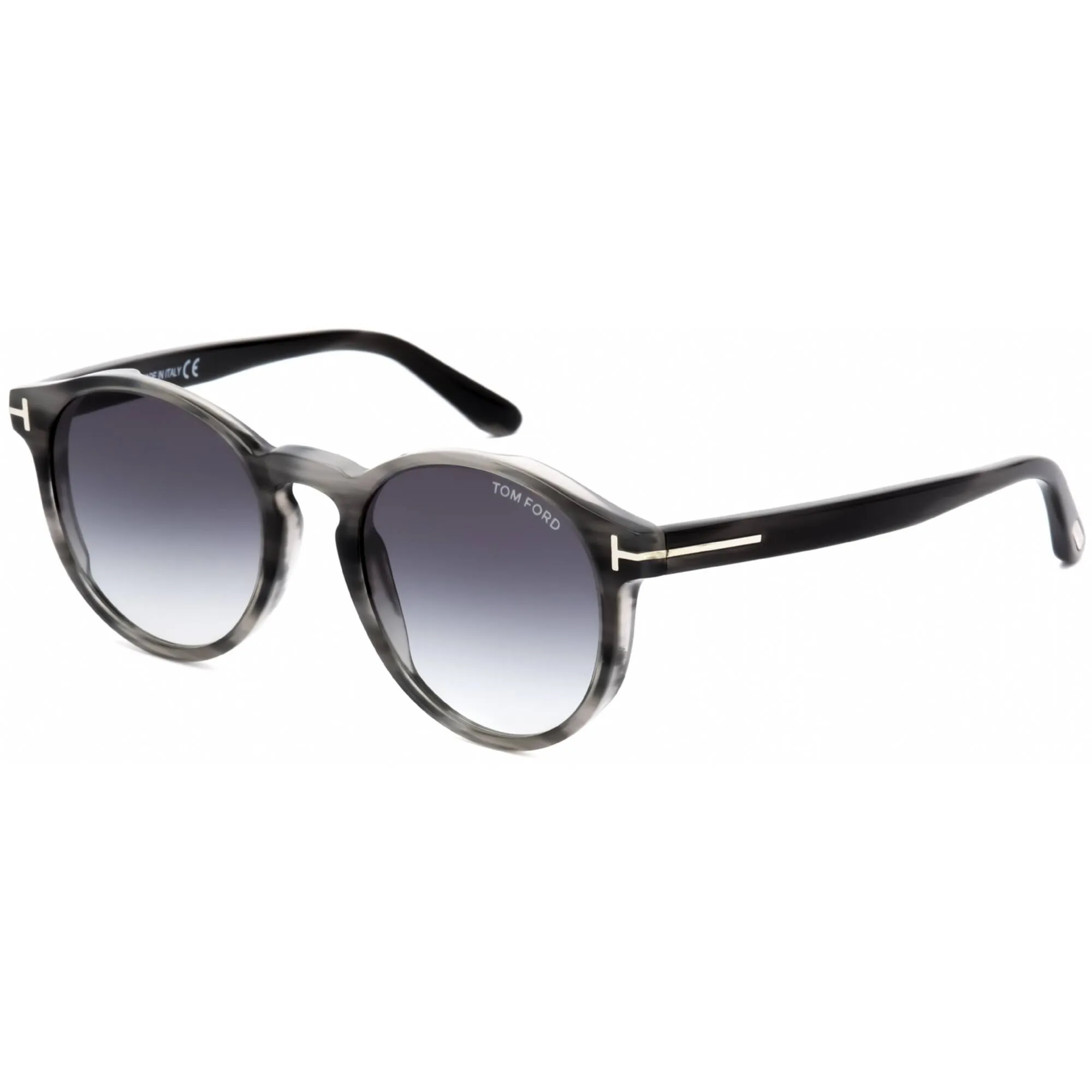 Tom Ford Unisex Sunglasses - Grey Acetate Full Rim Round Shape Frame | FT0591 20B