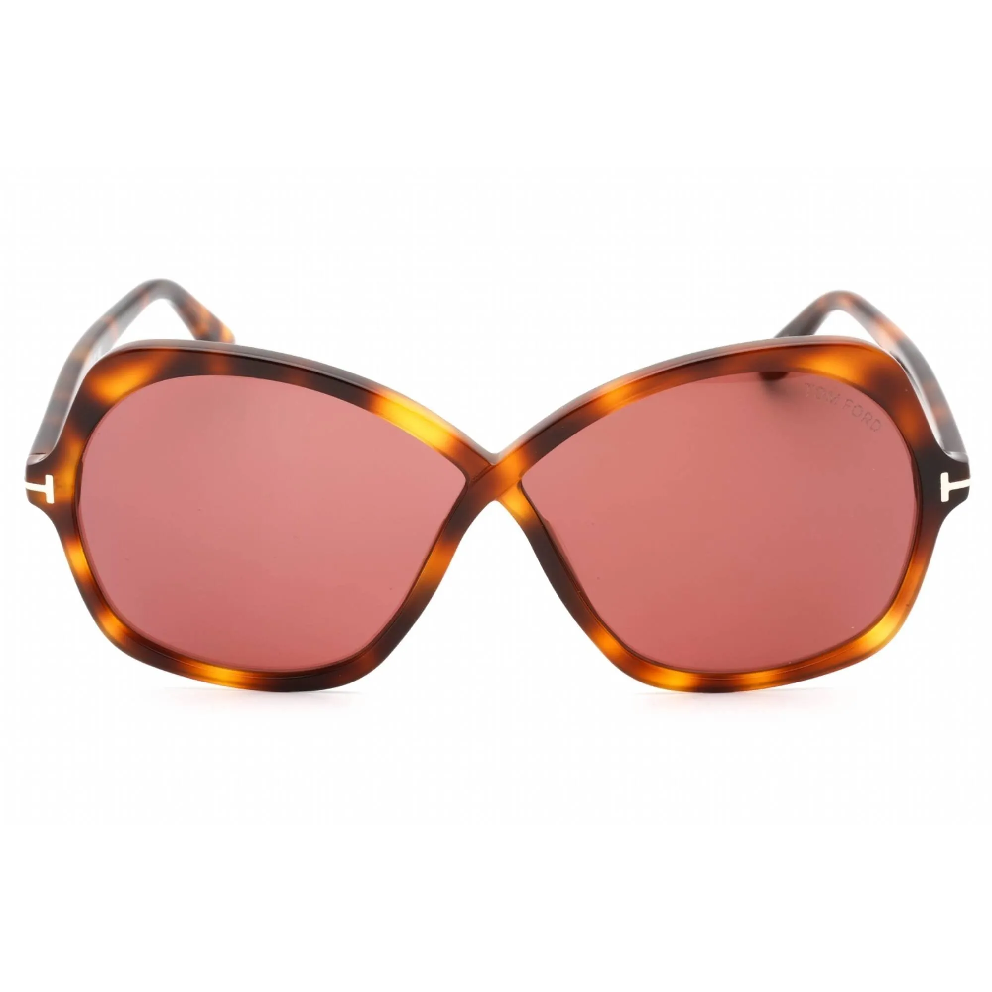 Tom Ford Women's Sunglasses - Dark Havana Plastic Full Rim Oversized | FT1013 52Y