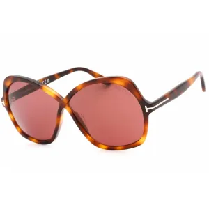 Tom Ford Women's Sunglasses - Dark Havana Plastic Full Rim Oversized | FT1013 52Y