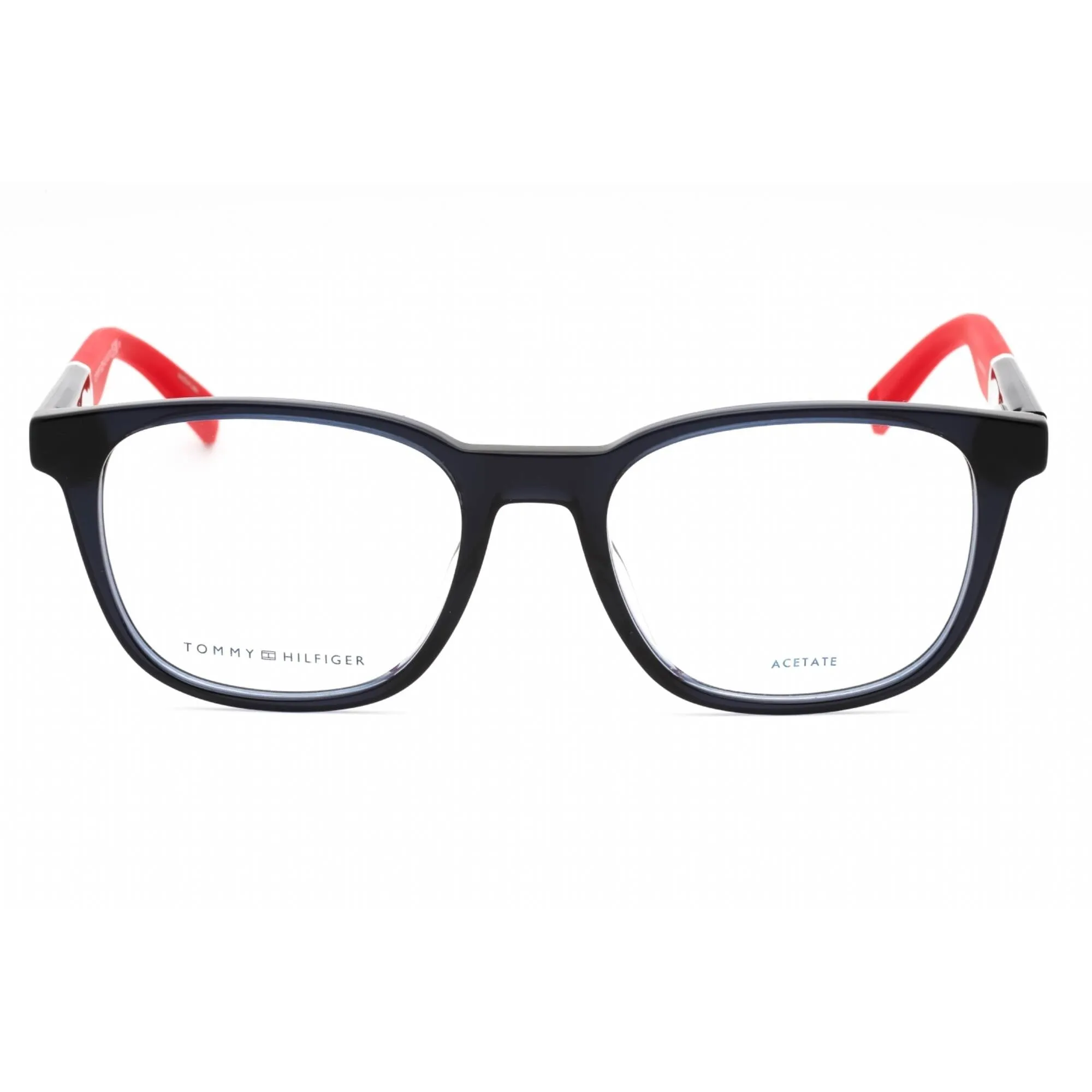 Tommy Hilfiger Men's Eyeglasses - Blue Red Plastic Square Frame | TH 1907 08RU 00