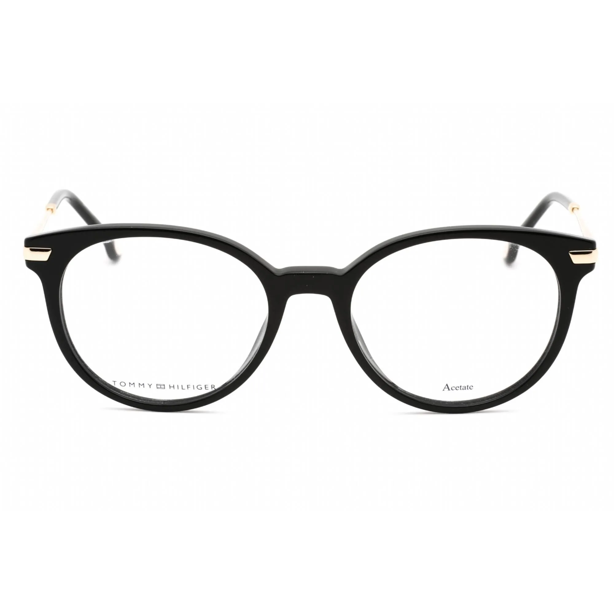 Tommy Hilfiger Women's Eyeglasses - Black Plastic Full Rim Round | TH 1821 0807 00