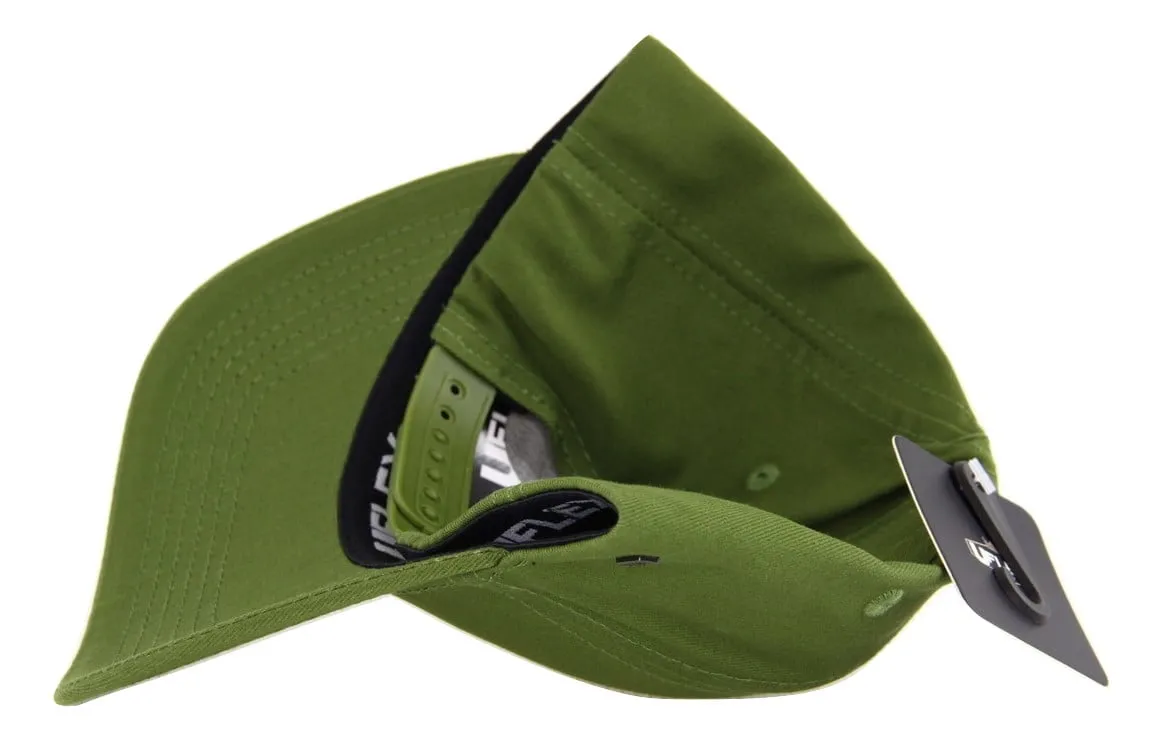 UFLEX 5 Panel Snapback Curved Cap - Olive