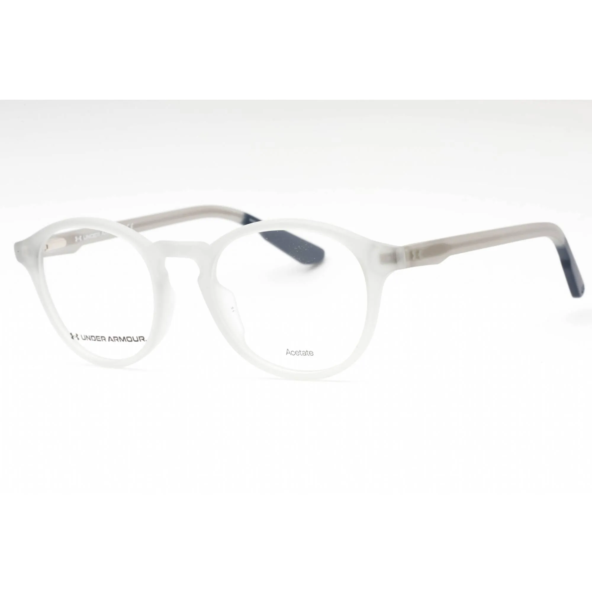 Under Armour Men's Eyeglasses - Grey Round Frame Clear Demo Lens | UA 5017/G 0KB7 00