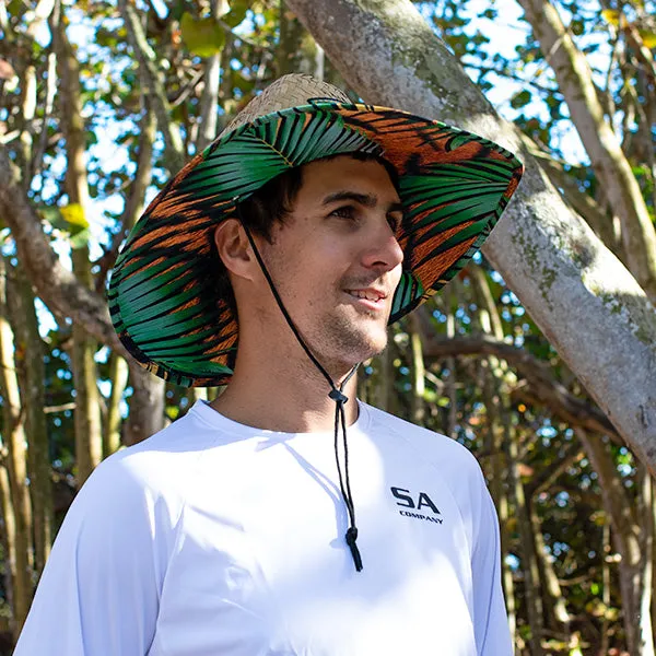 Under Brim Straw Hat | Tiger Palms 2.0