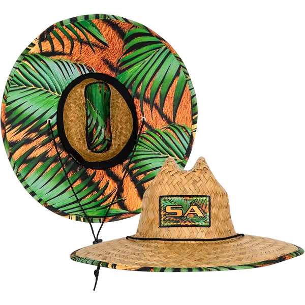 Under Brim Straw Hat | Tiger Palms 2.0