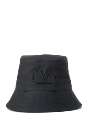 Valentino Logo Embroidered Bucket Hat