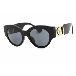 Versace Women's Sunglasses - Black Plastic Full Rim Round Frame | 0VE4438BF GB1/87