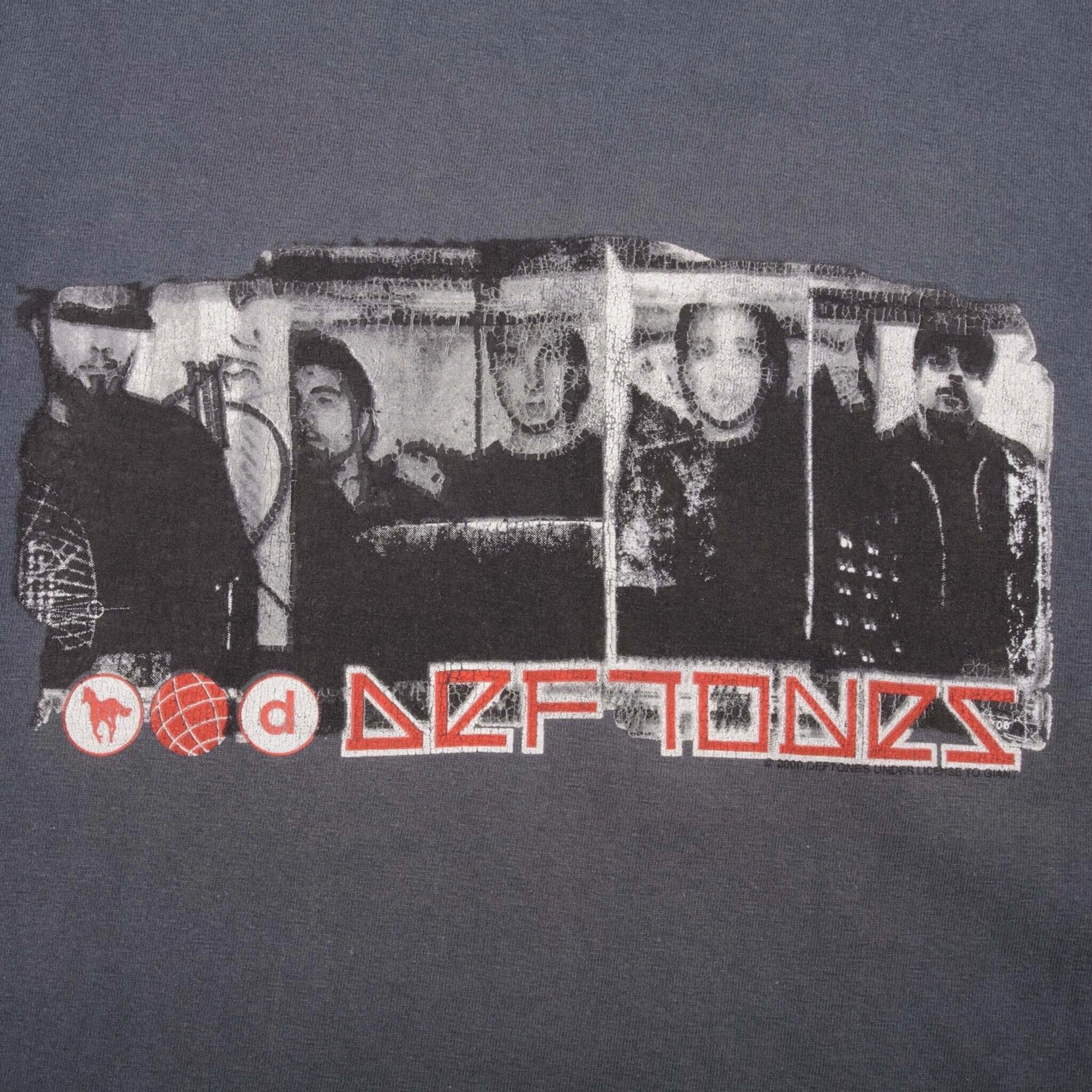 VINTAGE DEFTONES 2000 GREY TEE SHIRT SIZE LARGE
