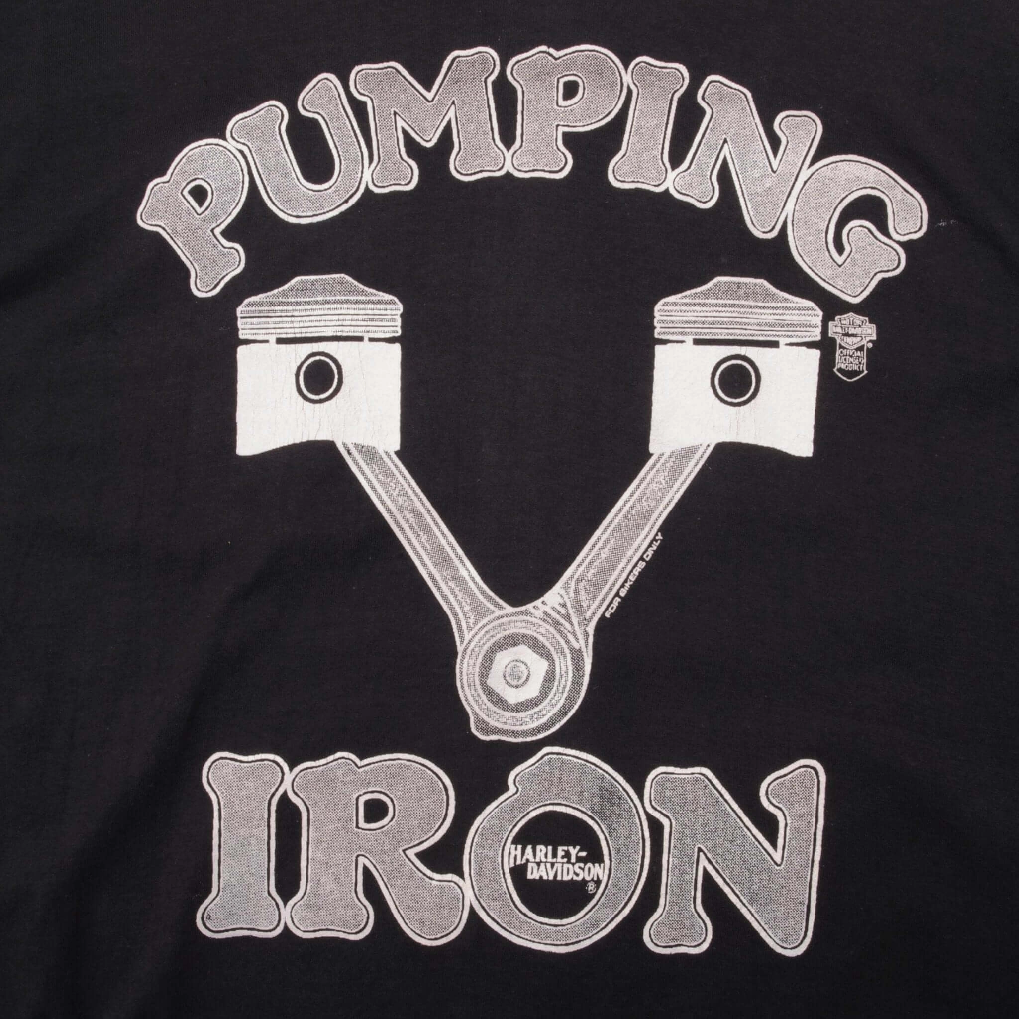 VINTAGE HARLEY DAVIDSON PUMPING IRON TANK TOP TEE SHIRT 1986 MEDIUM MADE IN USA