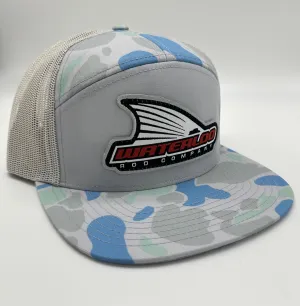 Waterloo Saltwater Duck Camo/Ice Grey Flat Bill Snap Back - Tails Up Logo