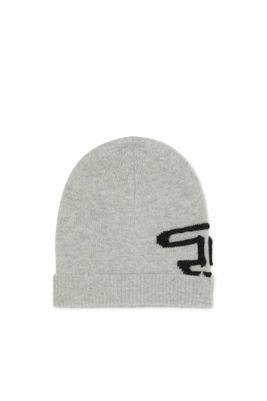 Women's Diesel K-Peel Wool beanie with peel-off logo Grey